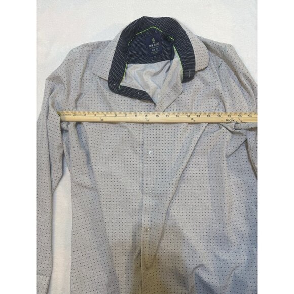Tom Baine Performance Collection Shirt‎ White Geometric 4 Way Stretch XL 17-17.5 - Picture 7 of 11